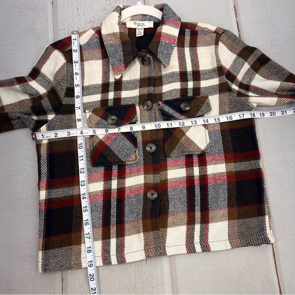 C By One. Cropped Plaid Button Up Jacket SIZE XS - Picture 9 of 13